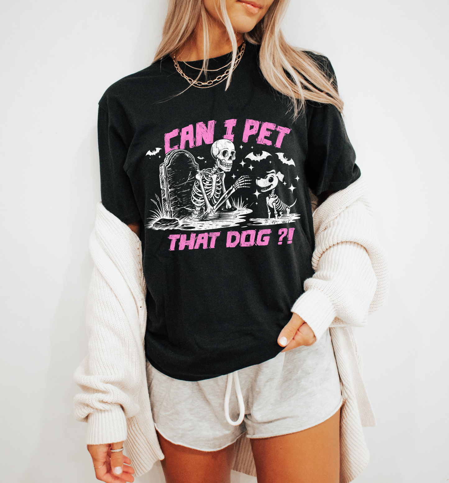 Can I Pet That Dog Tee - Pink