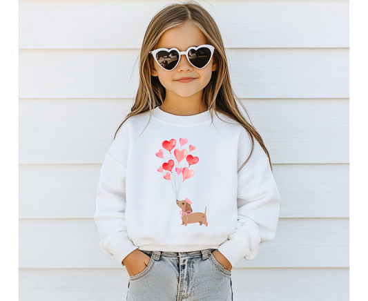 Heart Balloons Sweatshirt | Minis