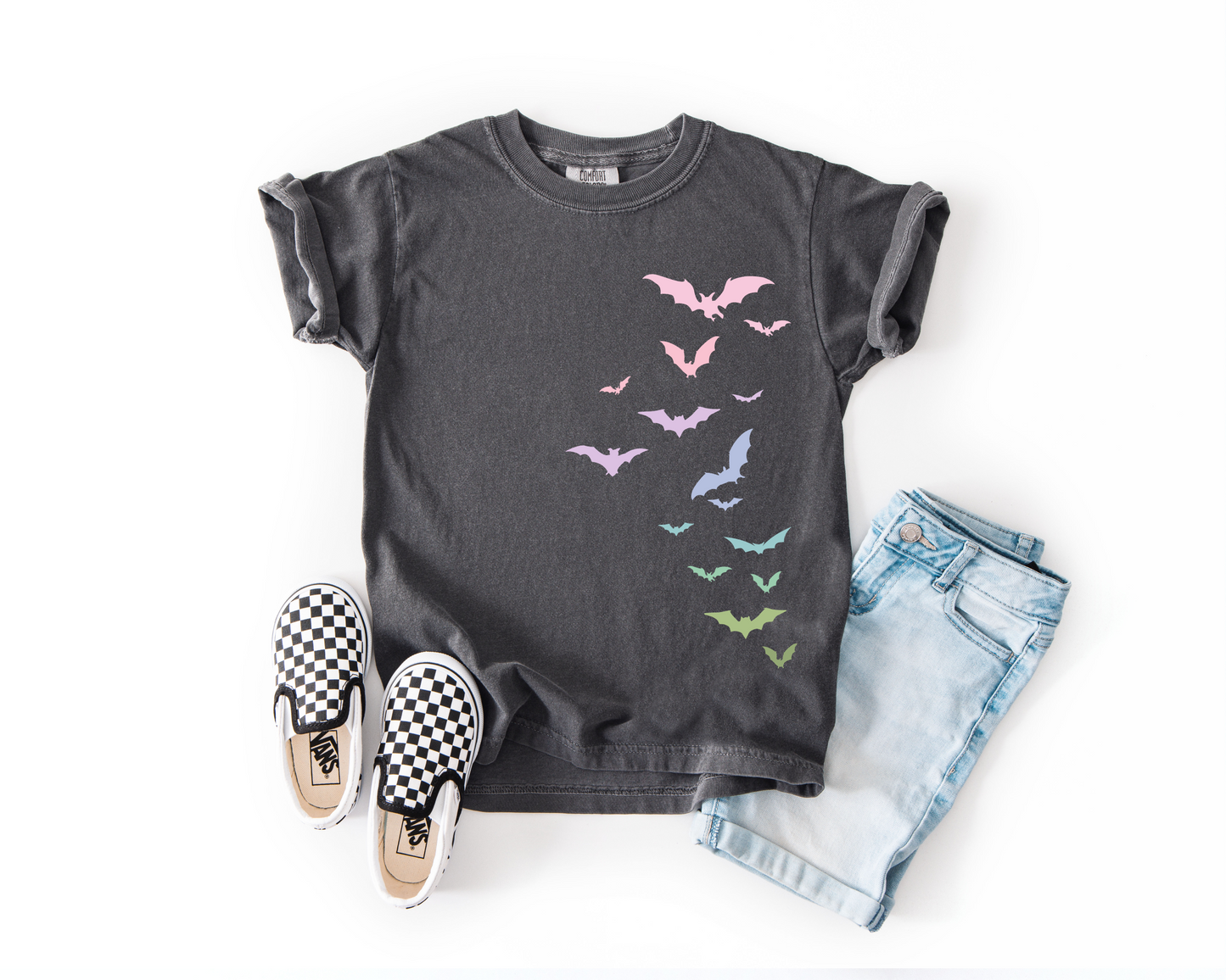 Flying Bats Pastel Tee | Minis