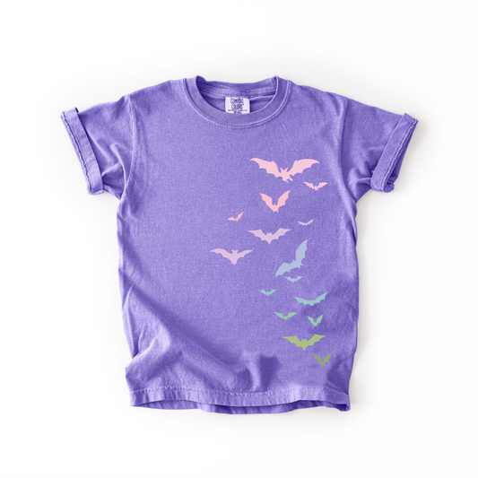 Flying Bats Pastel Tee | Minis