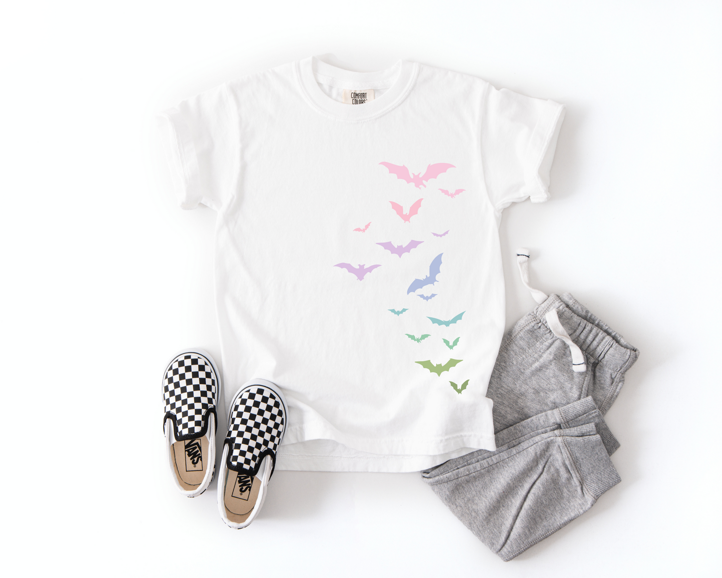 Flying Bats Pastel Tee | Minis