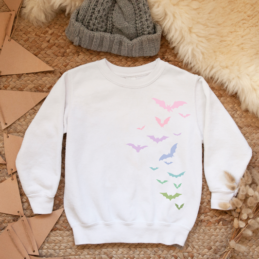 Flying Bats Pastel Sweatshirt | Minis