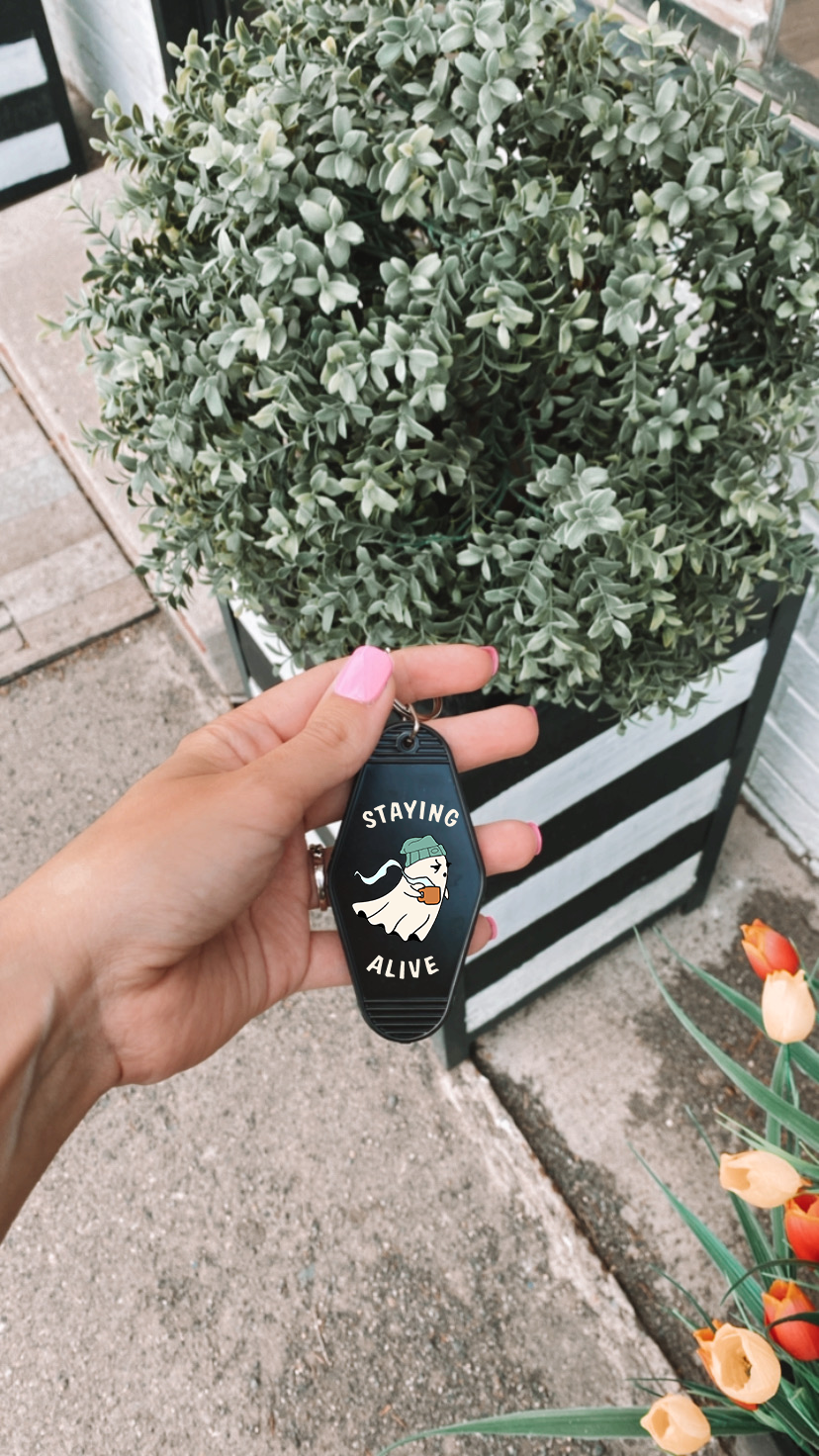 Ghost Motel Keychains