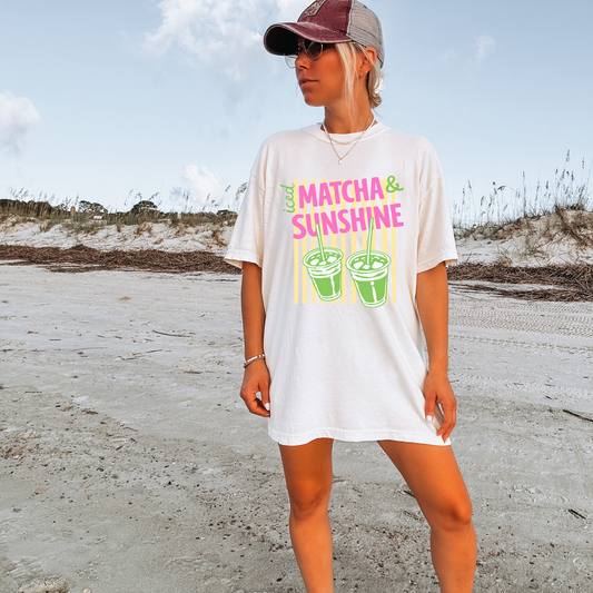 Iced Matcha & Sunshine Tee