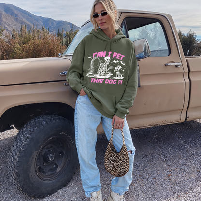 Can I Pet That Dog Sweatshirt - Pink