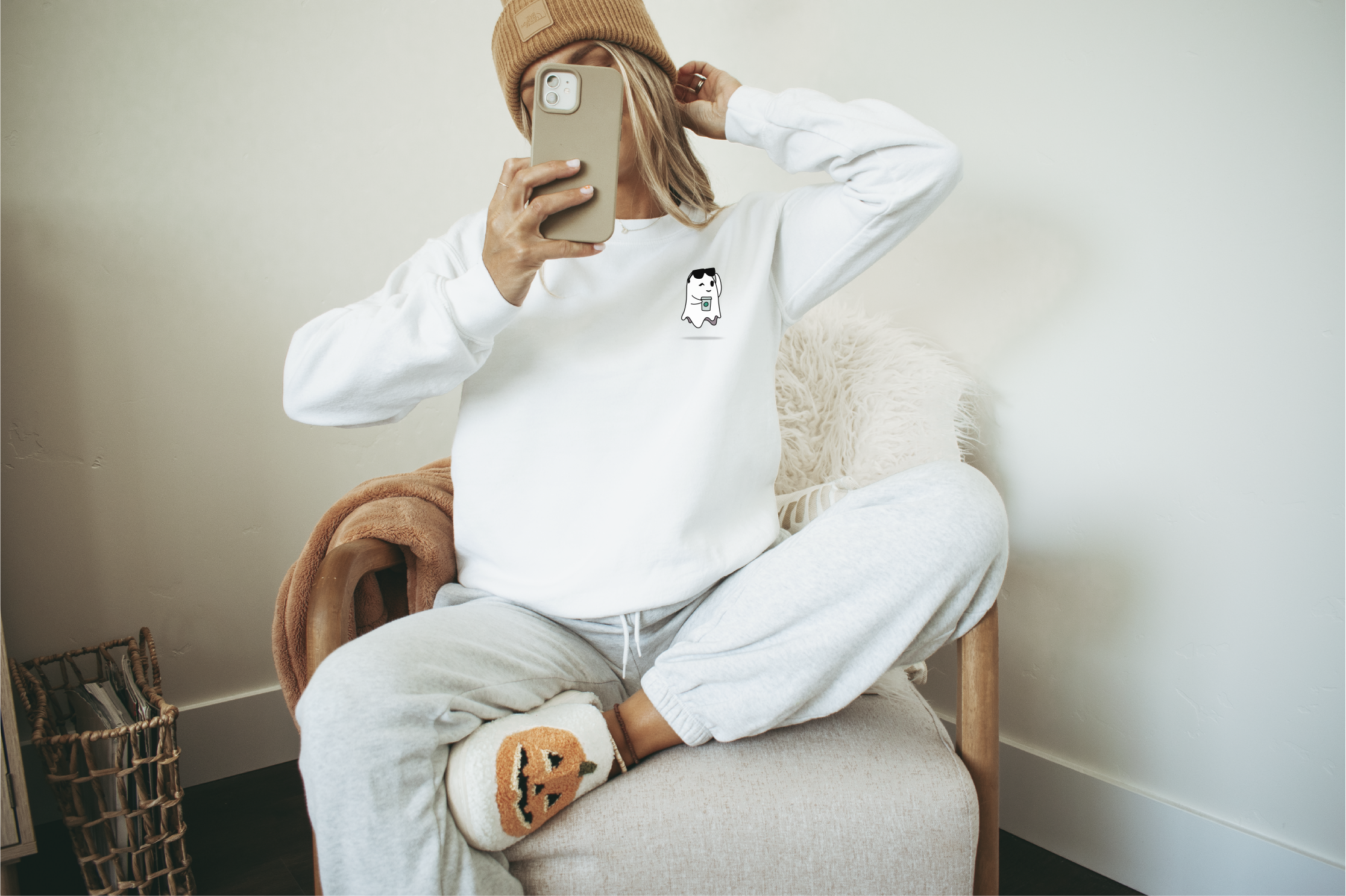 Hot Coffee Ghost Sweatshirt