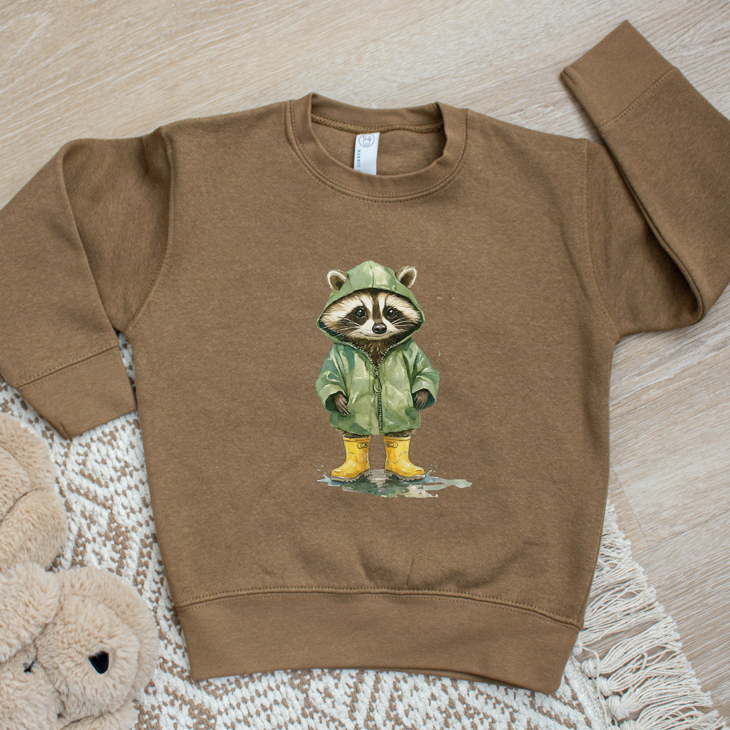 Rainy Day Raccoon Sweatshirt | Minis
