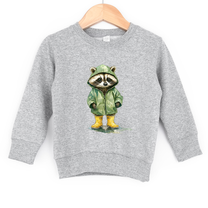 Rainy Day Raccoon Sweatshirt | Minis