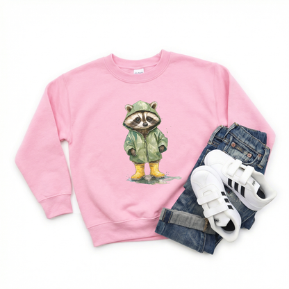 Rainy Day Raccoon Sweatshirt | Minis