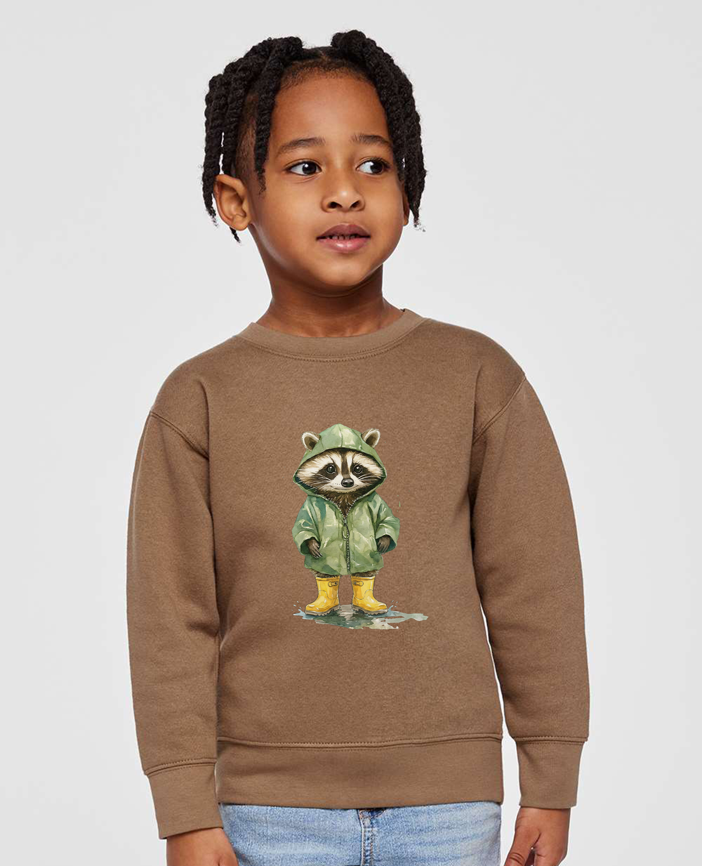 Rainy Day Raccoon Sweatshirt | Minis