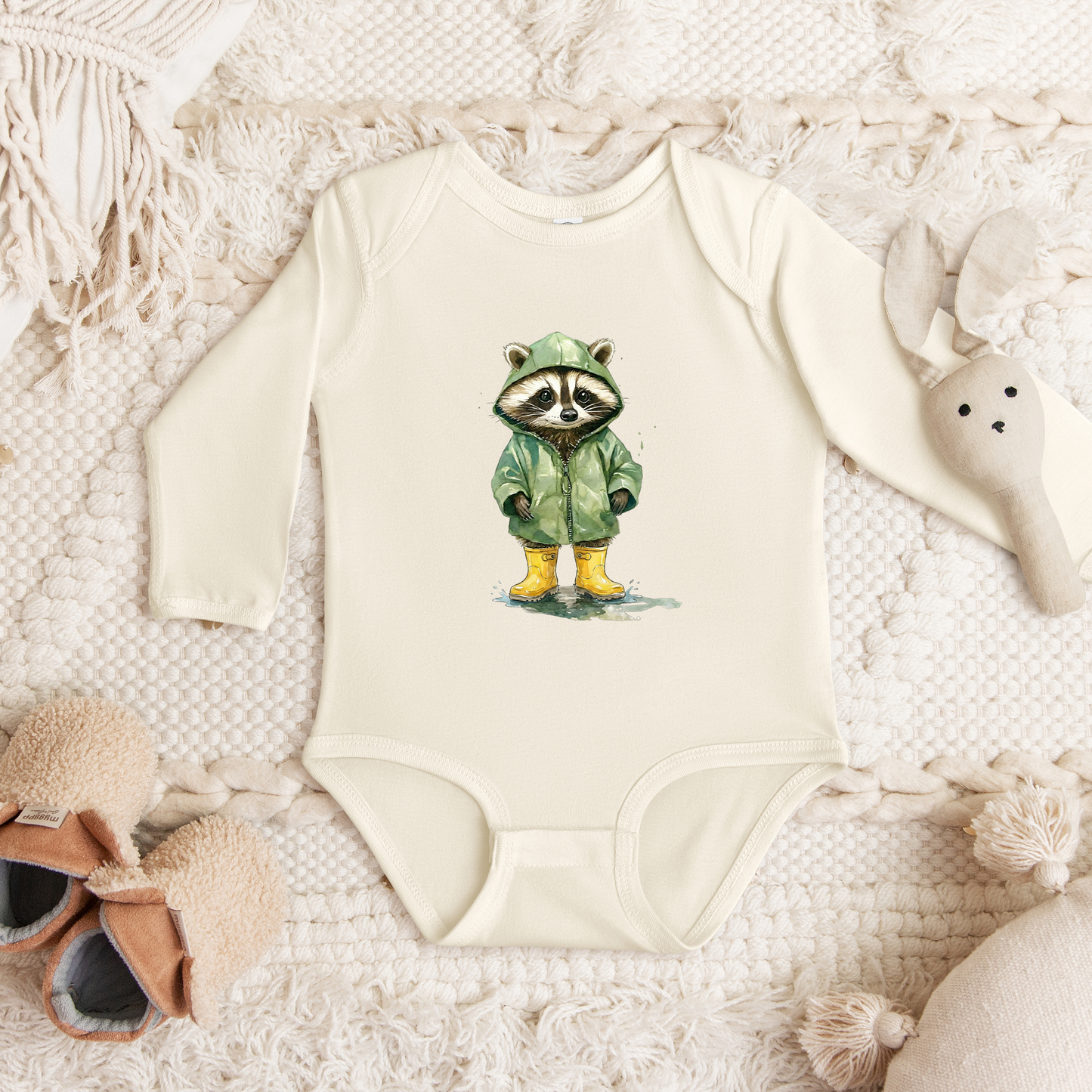 Rainy Day Raccoon Tee | Minis