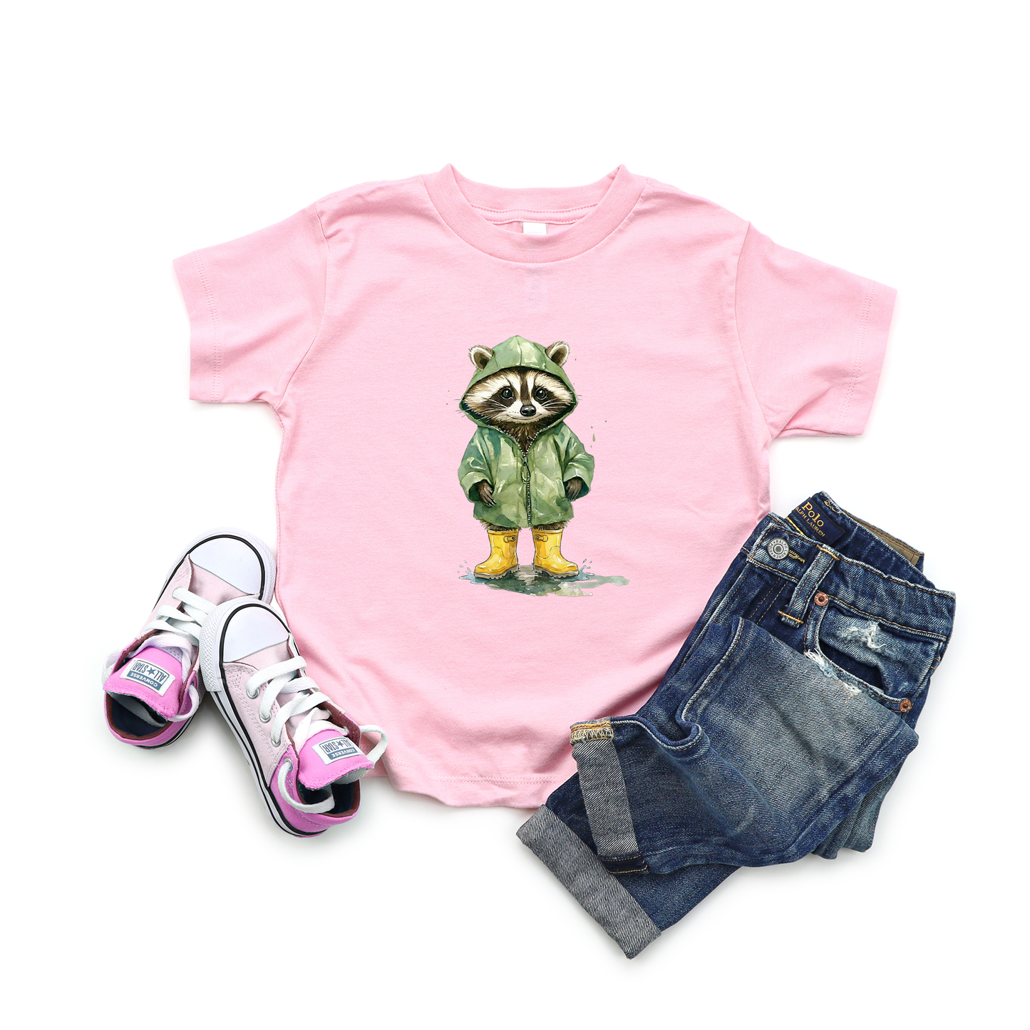 Rainy Day Raccoon Tee | Minis