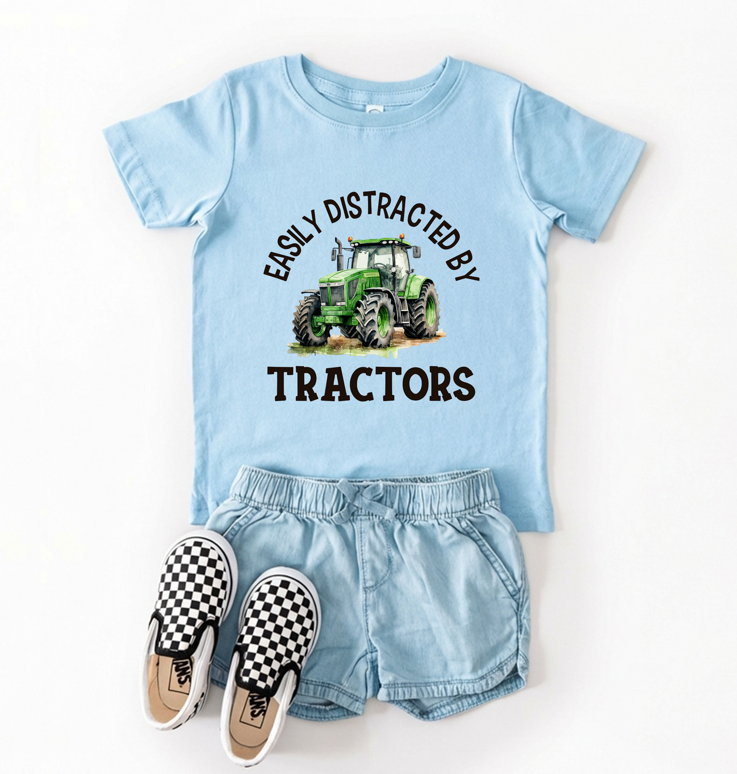 Distracted By Tractors Tee | Minis