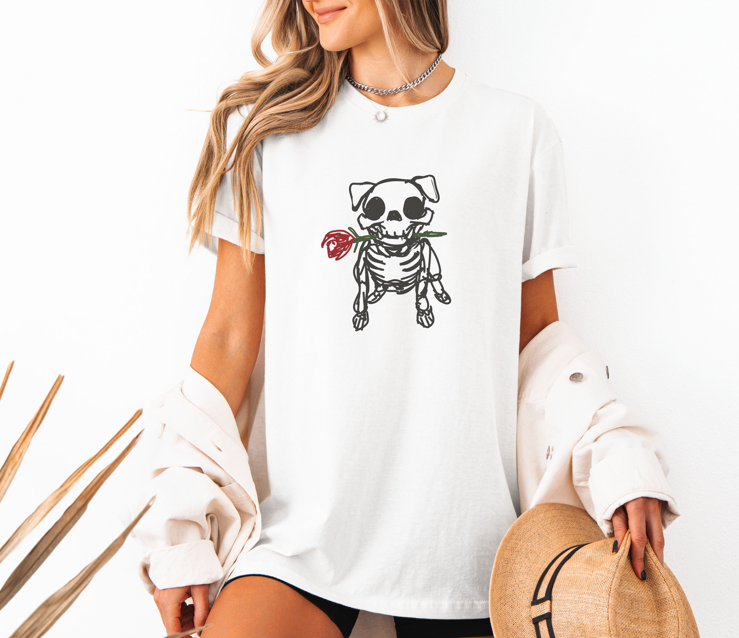 Skelly Bulldog Rose Tee