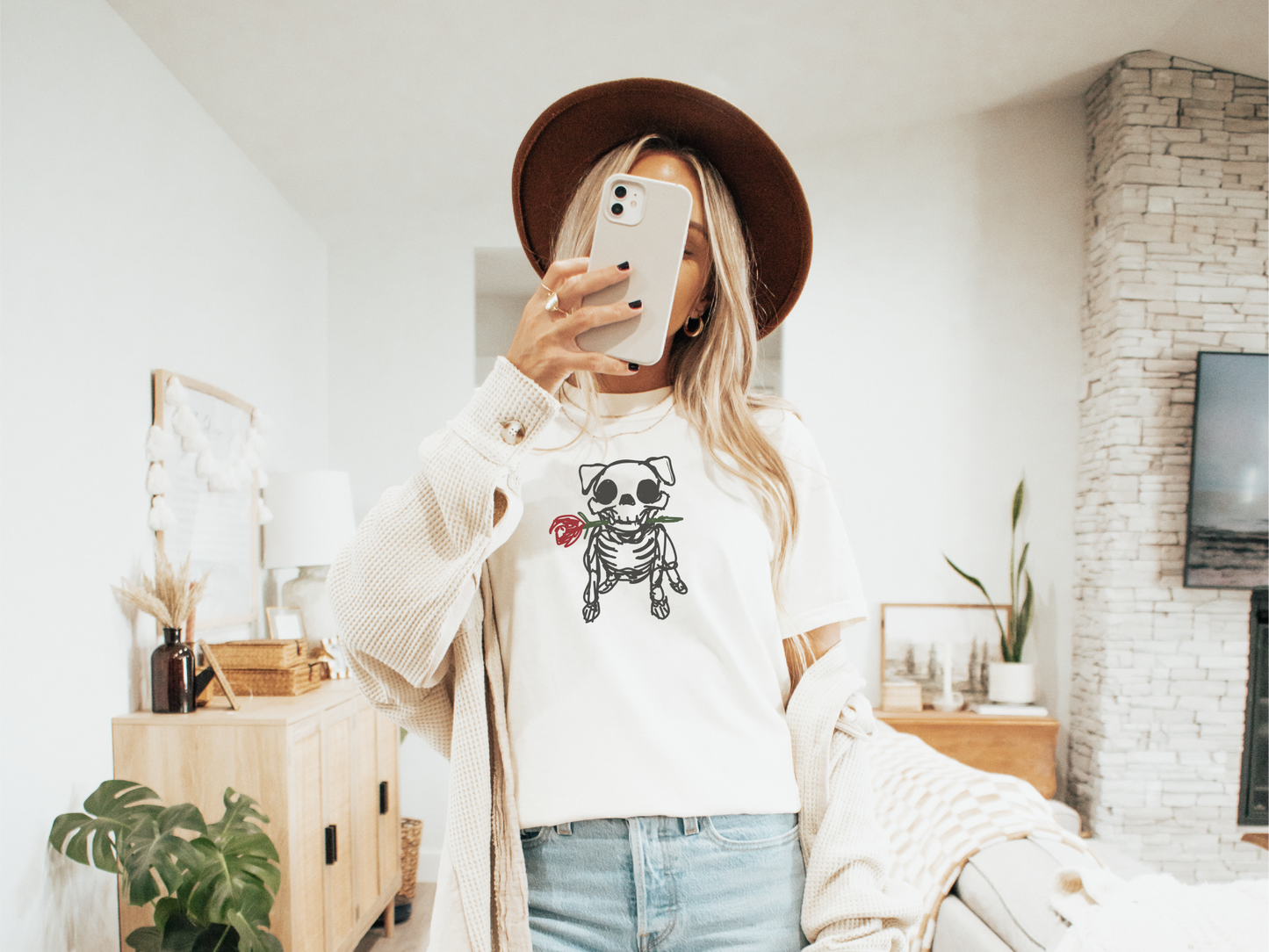 Skelly Bulldog Rose Tee
