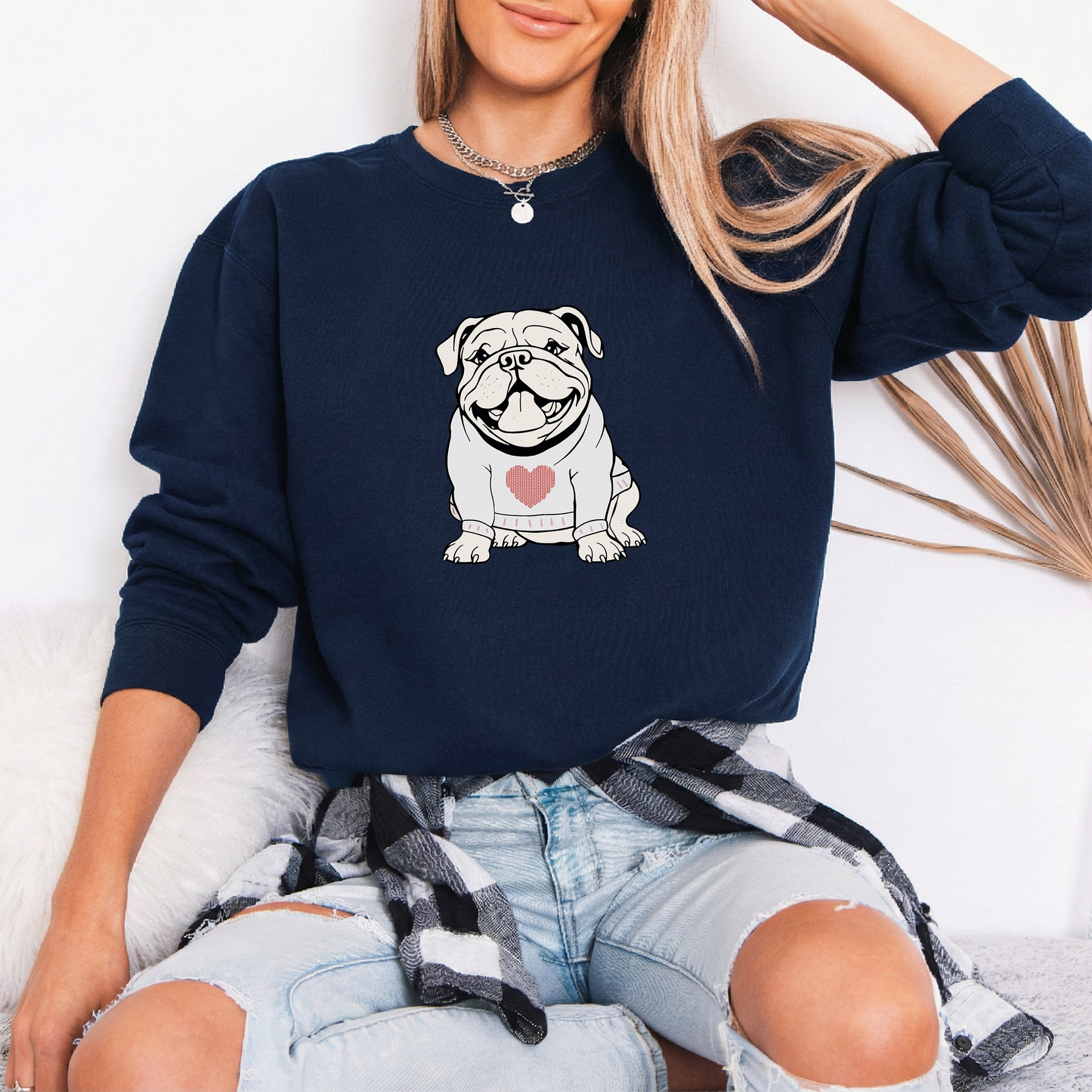 Bulldog Valentine Sweatshirts