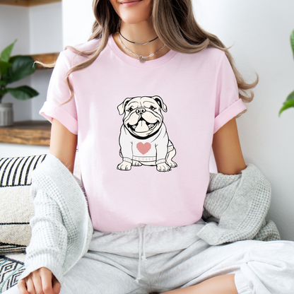 Bulldog Valentine Tees