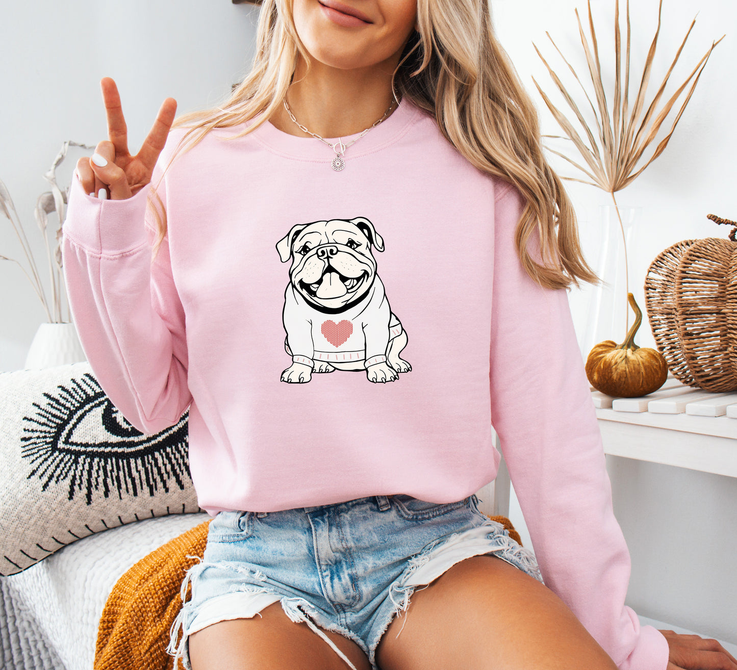 Bulldog Valentine Sweatshirts