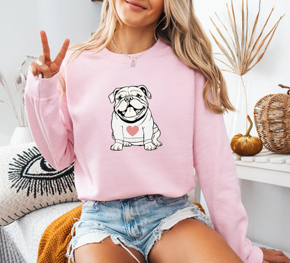 Bulldog Valentine Sweatshirts