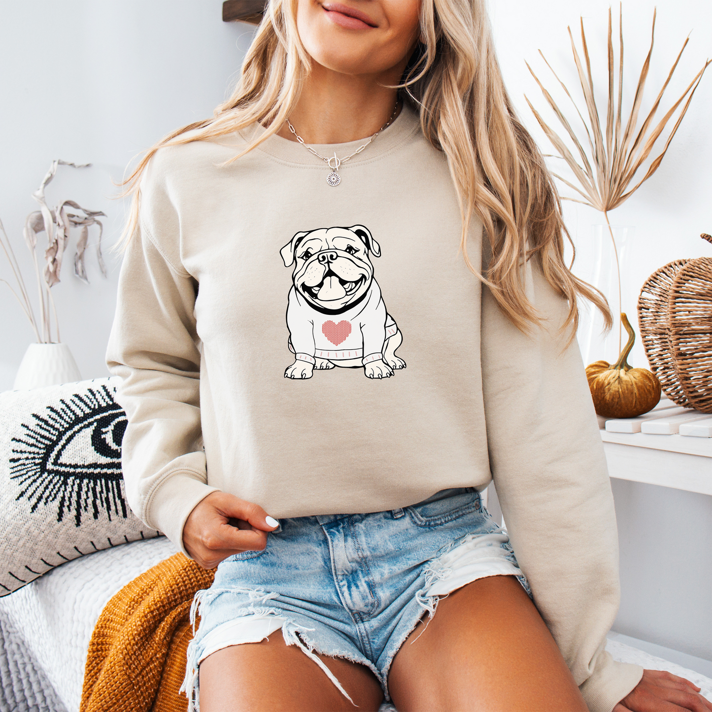 Bulldog Valentine Sweatshirts