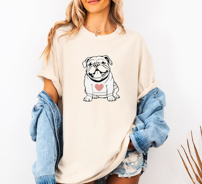 Bulldog Valentine Tees