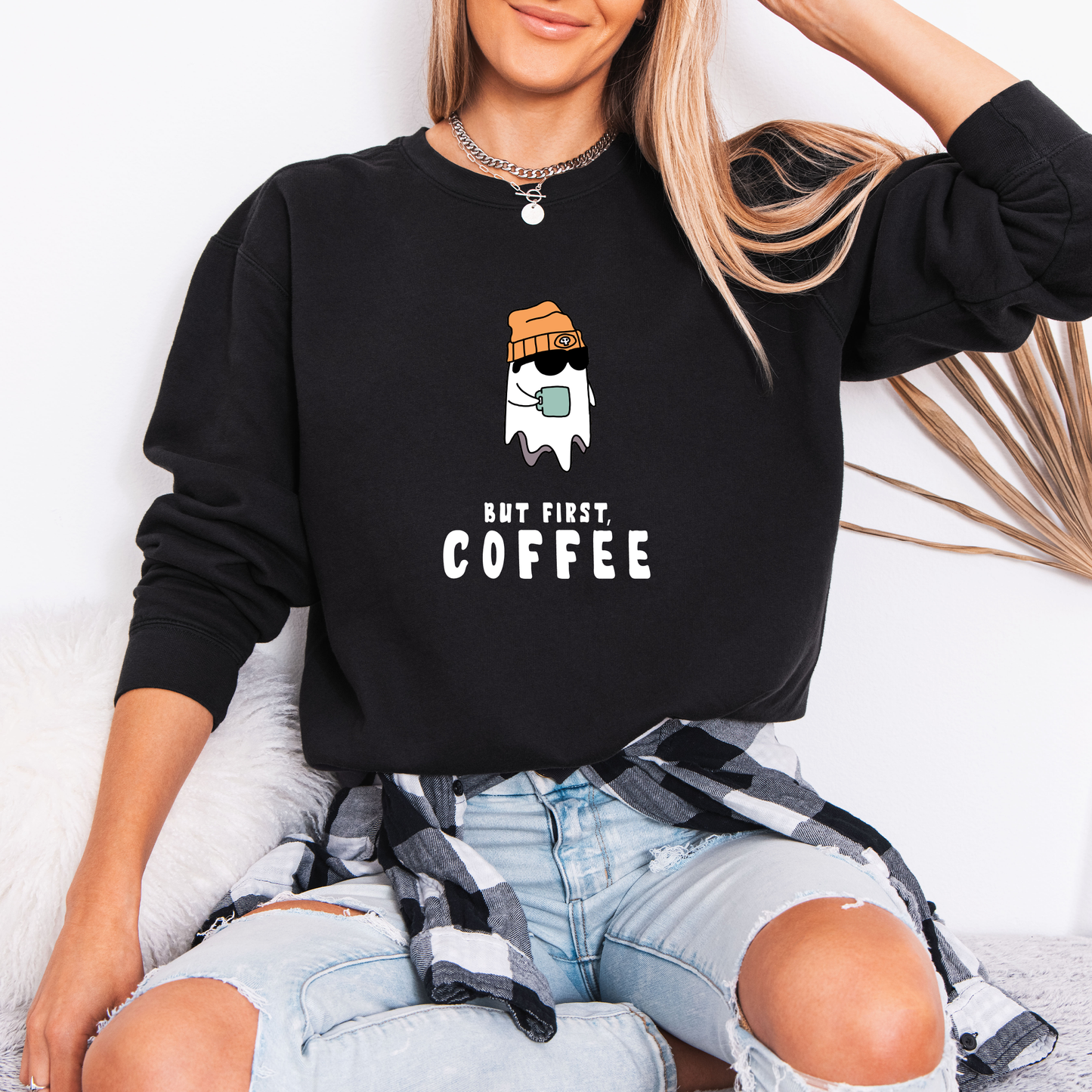 But First, Coffee Ghost Sweatshirt