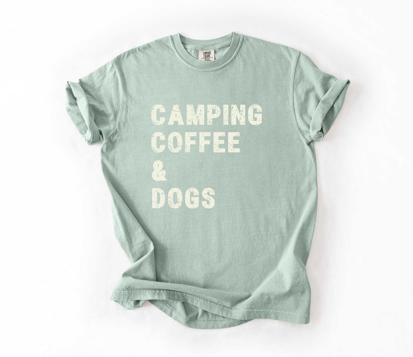 Camping Coffee & Dogs Tee