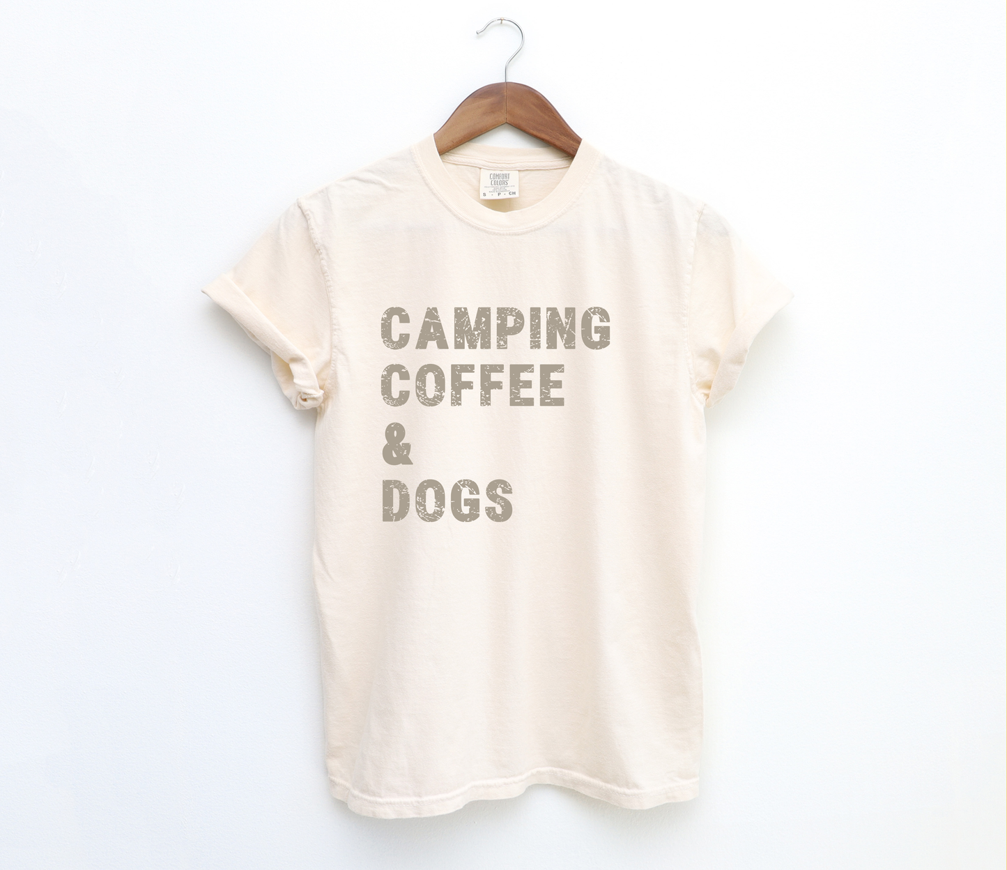 Camping Coffee & Dogs Tee