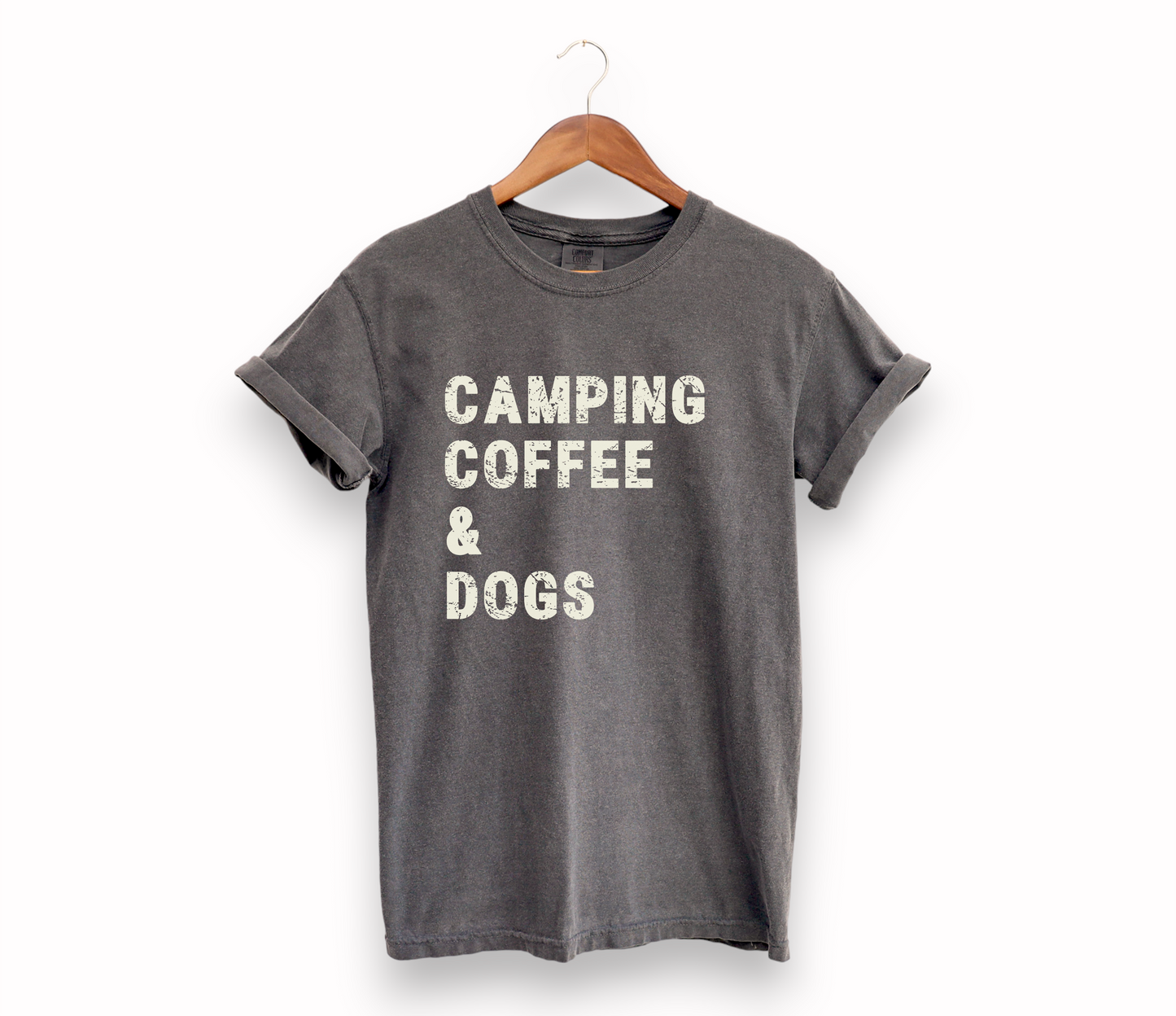 Camping Coffee & Dogs Tee