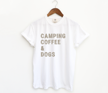 Camping Coffee & Dogs Tee