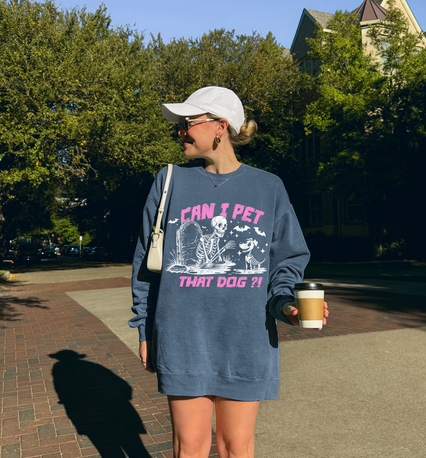Can I Pet That Dog Sweatshirt - Pink