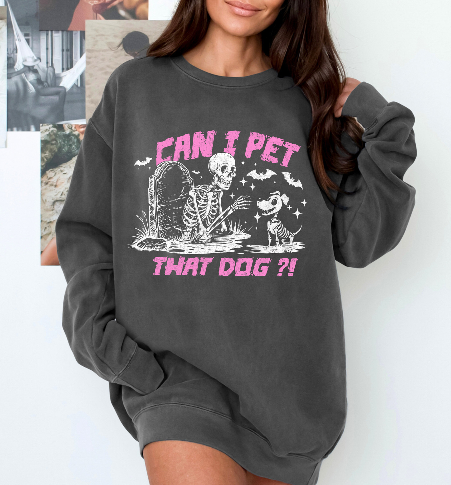 Can I Pet That Dog Sweatshirt - Pink