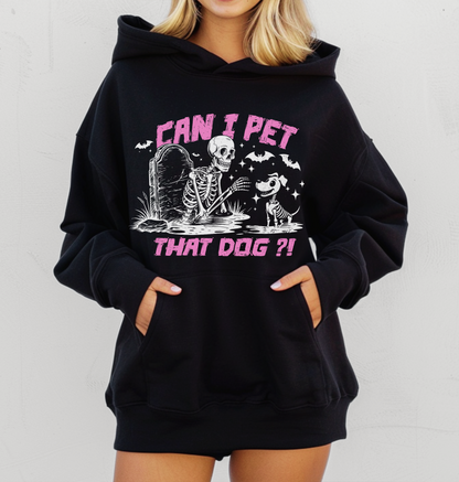 Can I Pet That Dog Sweatshirt - Pink