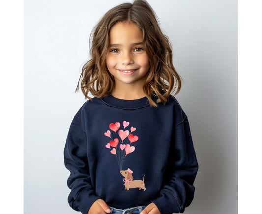 Heart Balloons Sweatshirt | Minis