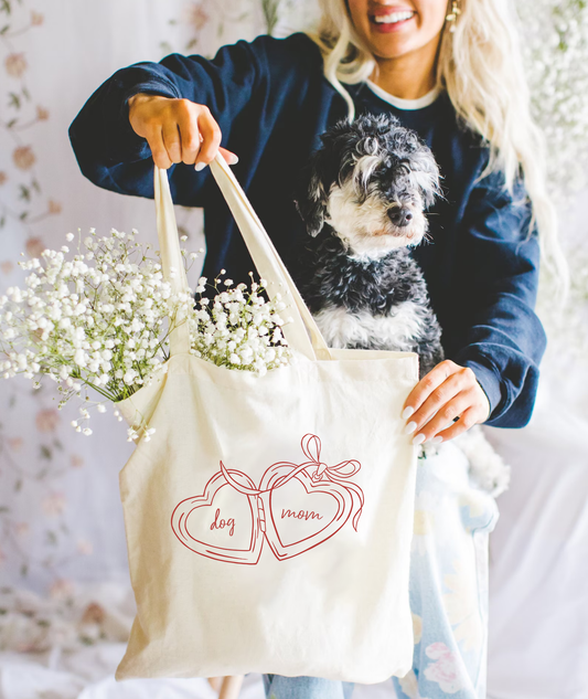Dog Mom Locket Tote Bag