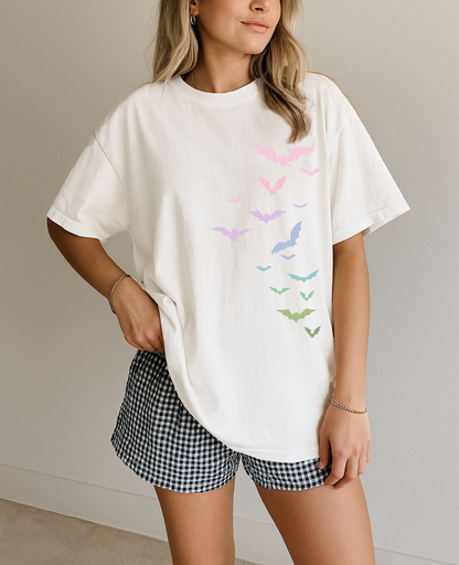 Flying Bats Pastel Tee