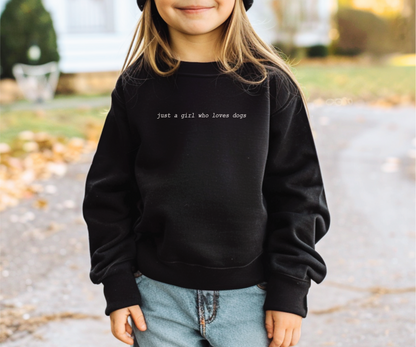 Just a Girl Youth Sweatshirt | Minis