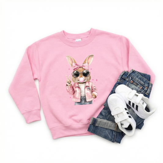 Pink Bunny Sweatshirt | Minis