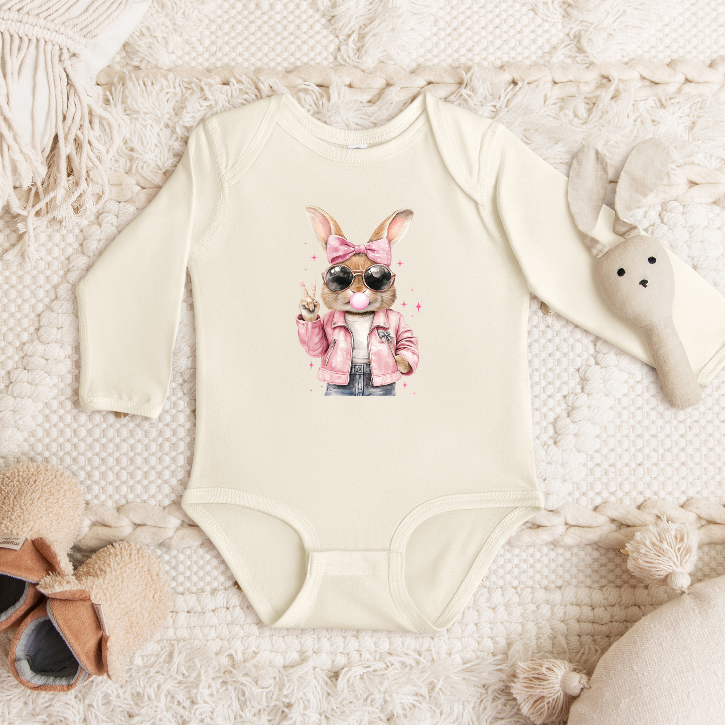 Pink Bunny Tee | Minis