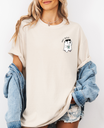 Hey Boo Hot Coffee Ghost Tee