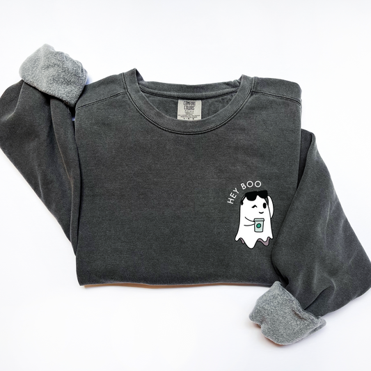 Hey Boo Hot Coffee Ghost Sweatshirt