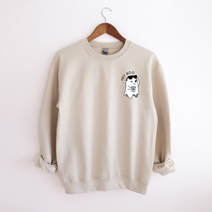 Hey Boo Hot Coffee Ghost Sweatshirt