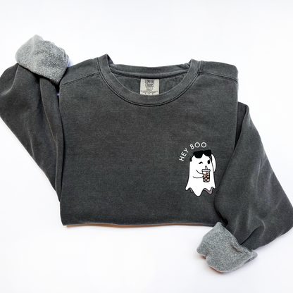 Hey Boo Iced Coffee Ghost Sweatshirt