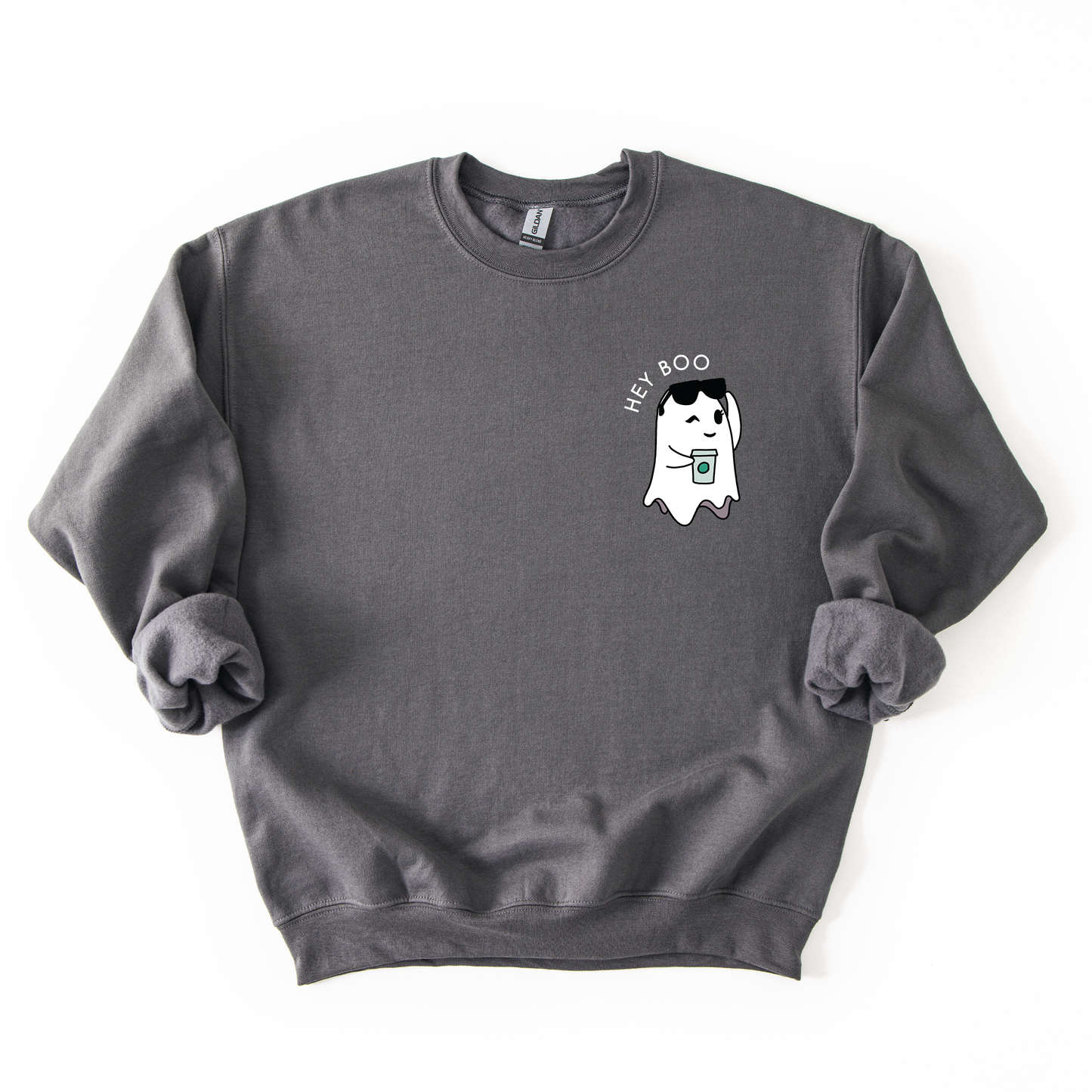 Hey Boo Hot Coffee Ghost Sweatshirt
