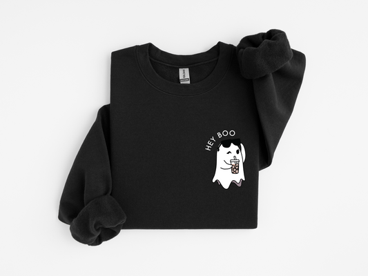 Hey Boo Iced Coffee Ghost Sweatshirt