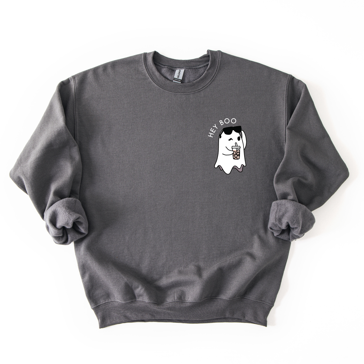 Hey Boo Iced Coffee Ghost Sweatshirt