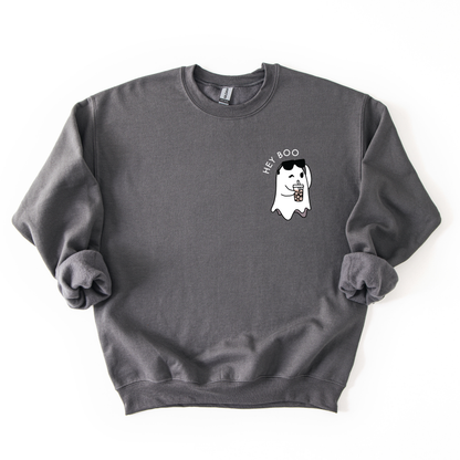 Hey Boo Iced Coffee Ghost Sweatshirt