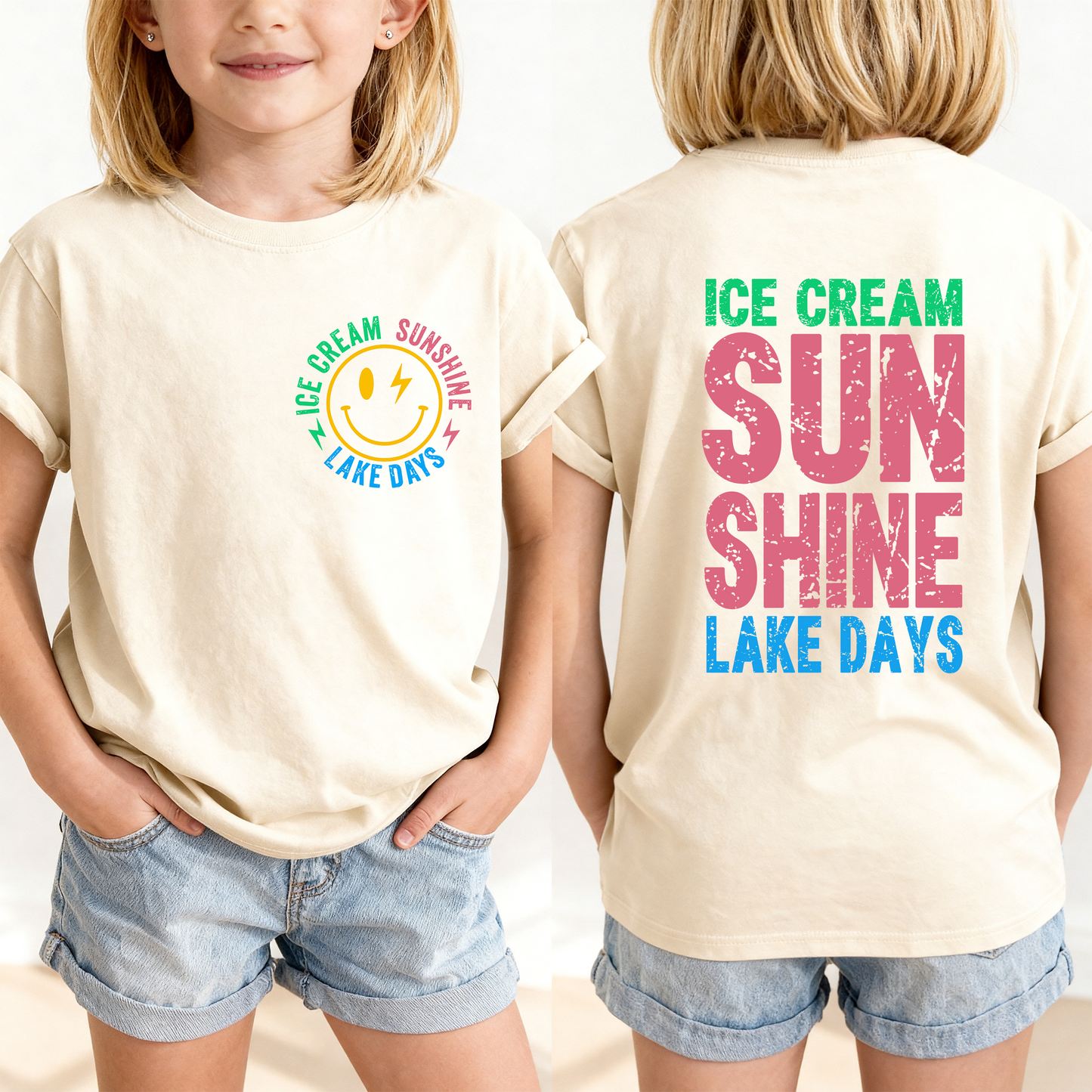 Ice Cream Sunshine Lake Days Tee | Minis