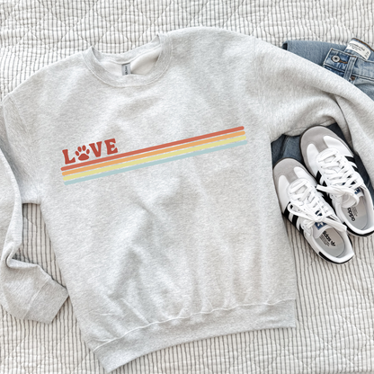Love Paw Stripe Sweatshirts