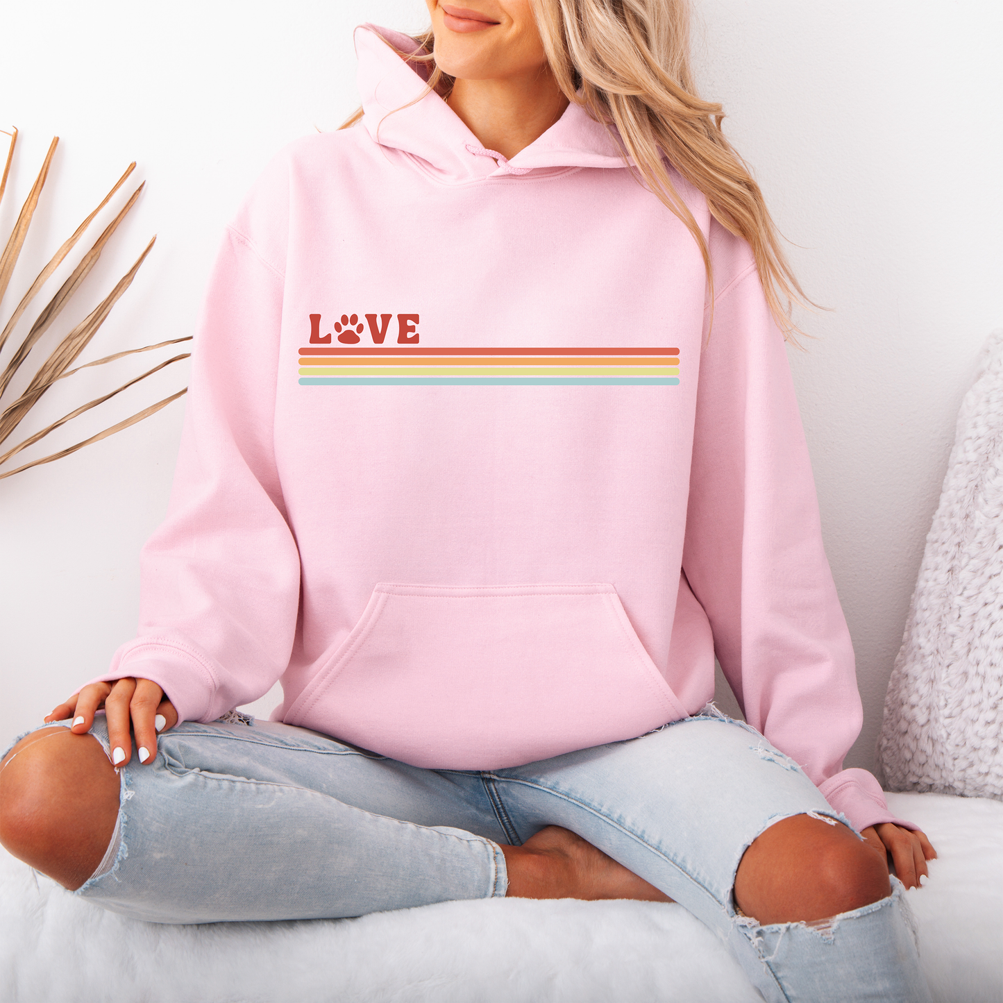 Love Paw Stripe Sweatshirts